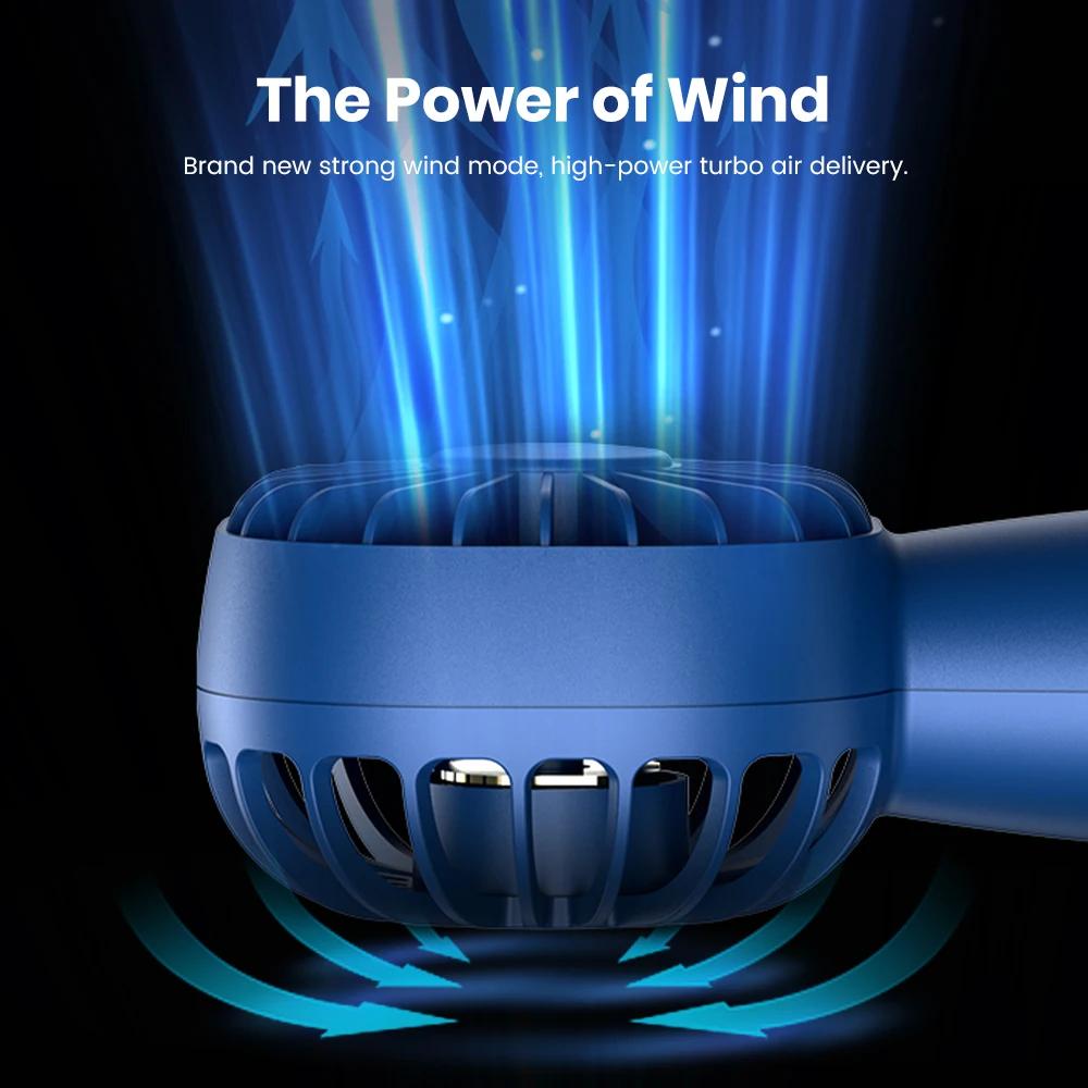 TOPK 1800 mah Mini ventilateur Portable, ventilateur électrique USB 3 vitesses ventilateur portable 