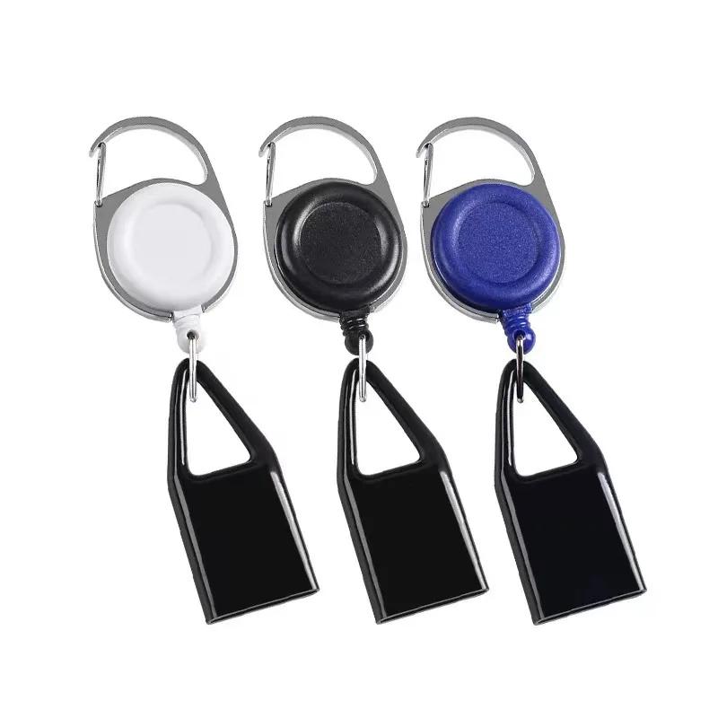 Porte-clés rétractable en Silicone, briquet, manchon de protection, laisse, Clip de rangement sûr, a