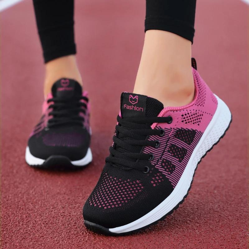 Baskets femme mode plateforme printemps été - Chaussures décontractées maille jogging tennis