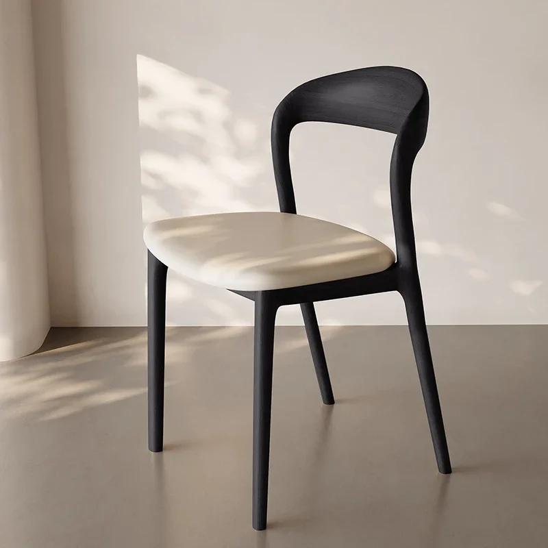 Chaise de bureau en bois massif italien, chaise de salle à manger de cuisine, dossier de loisirs, me