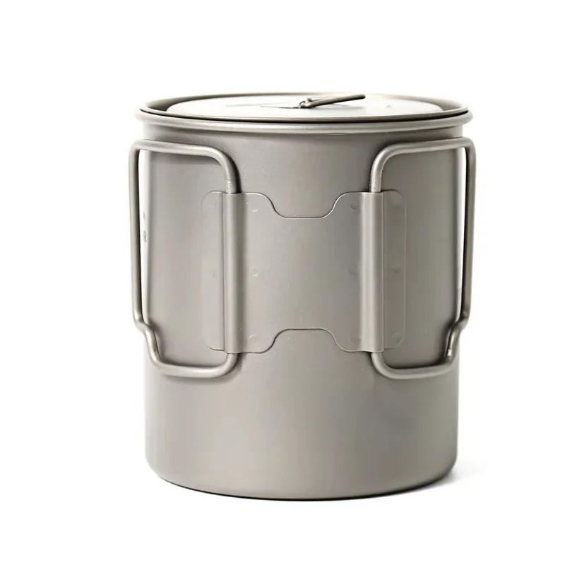TOAKS Titanium Pot POT-750, tasse d'extérieur ultralégère avec couvercle et poignée pliable, ustensi
