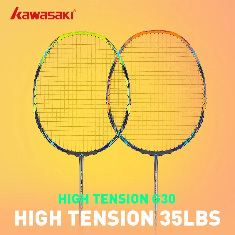 Raquette de badminton Kawasaki nouvelle raquette de badminton professionnelle haute tension 35LBS 10