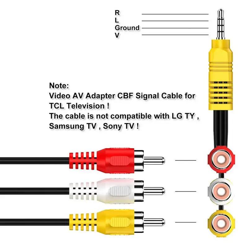 Pour TCL dédié 3.5mm prise Jack RCACable 3.5 Aux mâle à 3 RCAFemale adaptateur Mini Aux stéréo Audio