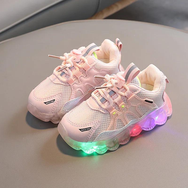Chaussures de course pour enfants, baskets décontractées respirantes en maille, chaussures de Sport 