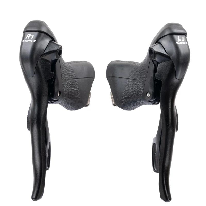 Micronew manettes de vitesse de vélo de route 2x7 2x8 2x9 2x10 2x11 vitesses manette de vitesse de f