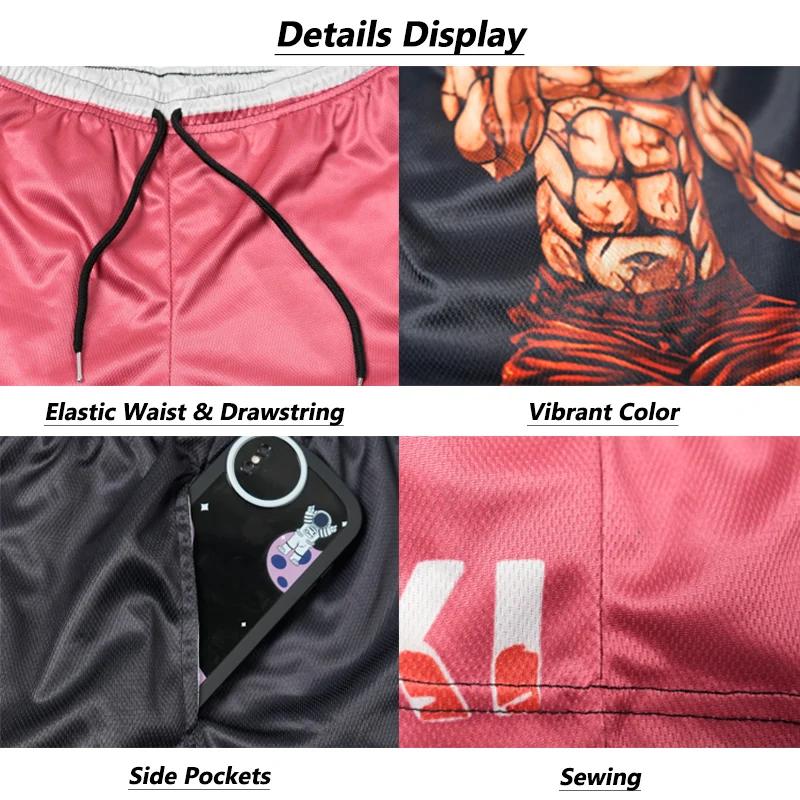 Y2K – short de sport imprimé croix d'ange chrétien pour hommes, survêtement actif avec poches, entra