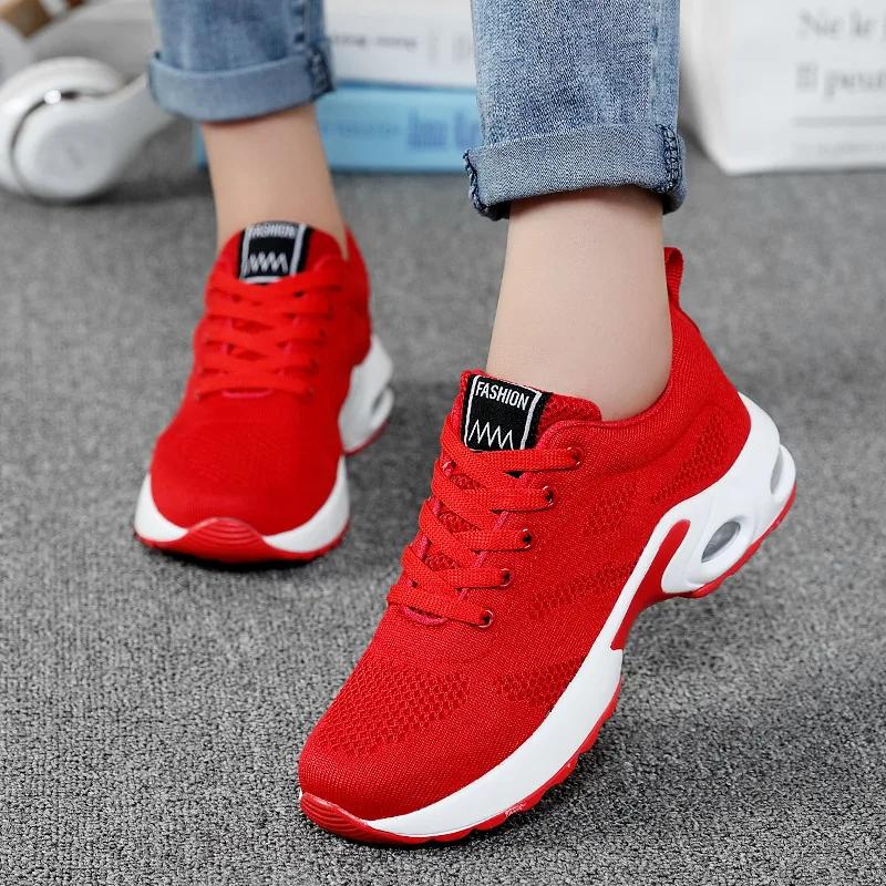 Chaussures de course femmes été respirantes - Baskets mesh léger tissage fly sportives