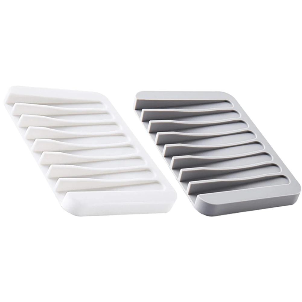 Porte-savon auto-drainant en Silicone de haute qualité, 1/2 pièces, porte-savon innovant, économiseu