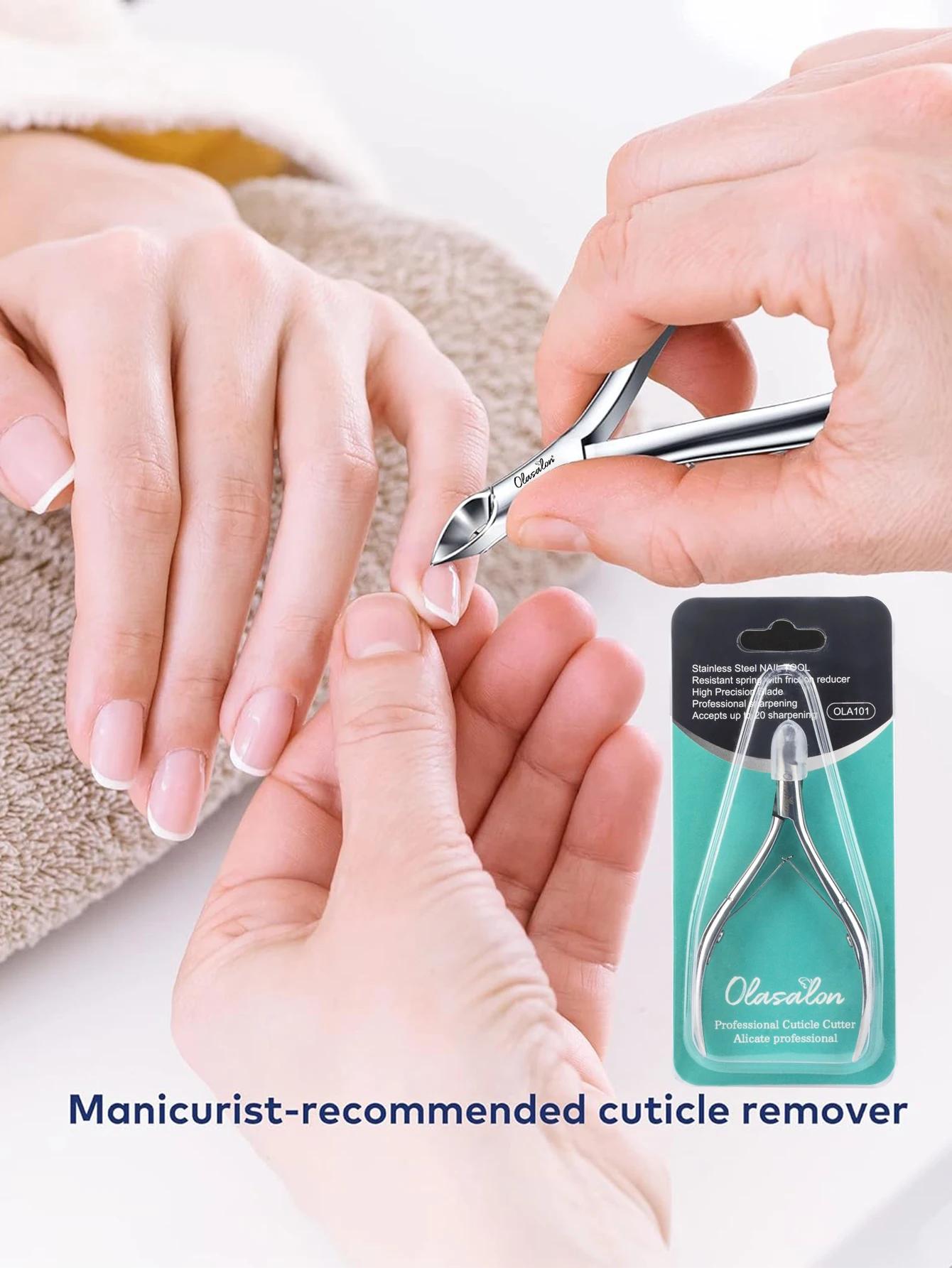 Olasalon pince professionnelle peau morte dissolvant de cuticules Durable tranchant pour manucure