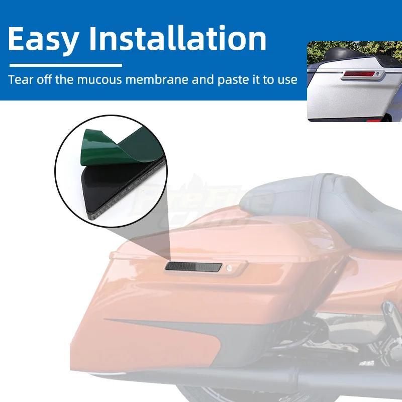 Couvercle de loquet de réflecteur de protection de sacoche de moto fumée ABS pour Harley Touring Roa
