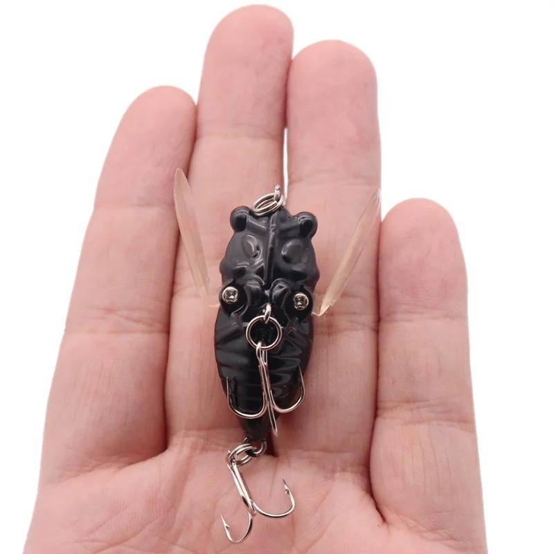 1 pièces Simulation cigale dur faux appât leurre de pêche 5 cm 6g bionique Iscas artificiel Wobblers