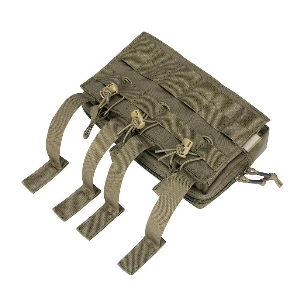 Pochettes tactiques Molle Triple pour magazines, avec sac d'accessoires, pochette pour magazines à d
