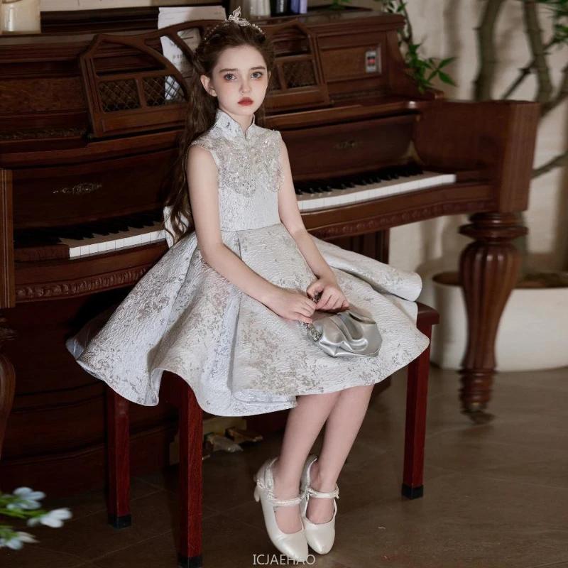 Robe de cérémonie pour enfants 2026, style princesse courte, tenue d'été pour enfants, idéale pour c