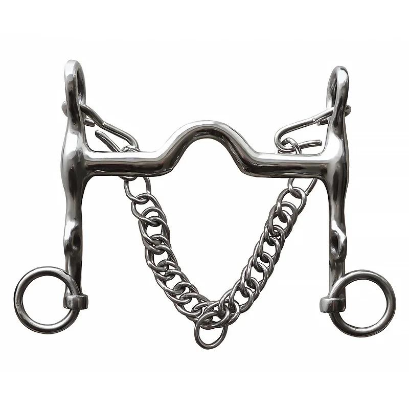 Mèche à cheval professionnelle en acier inoxydable JOHorse, mèche à mousqueton, produit d'équipement
