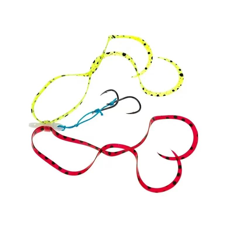 50pcs jupe en Silicone crochet d'assistance crochet de gabarits crochet de pêche en mer tête de gaba