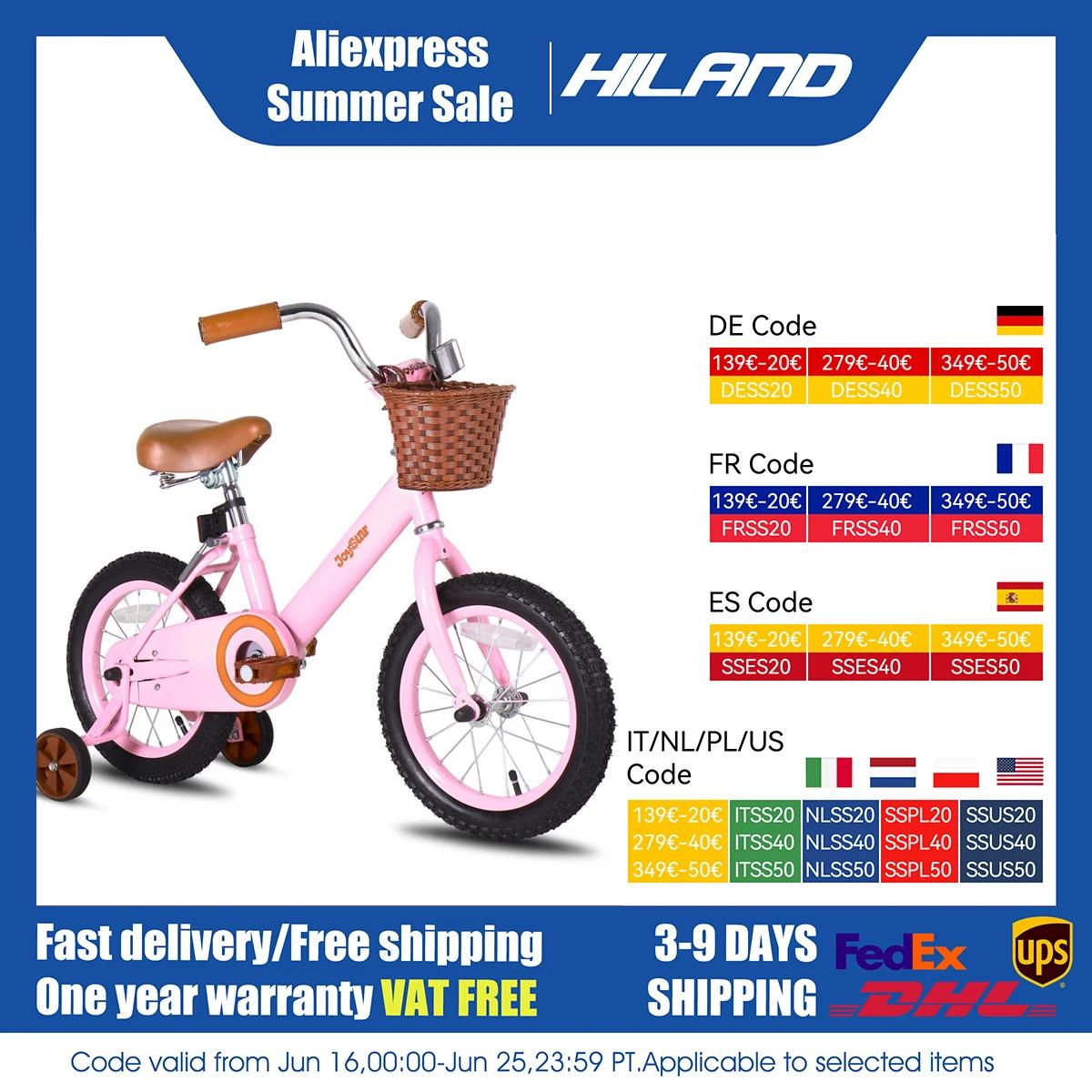 US warehouse-Vélo pour enfants de 12 14 16 pouces, bicyclette pour garçons et filles de 3 à 9 ans, p