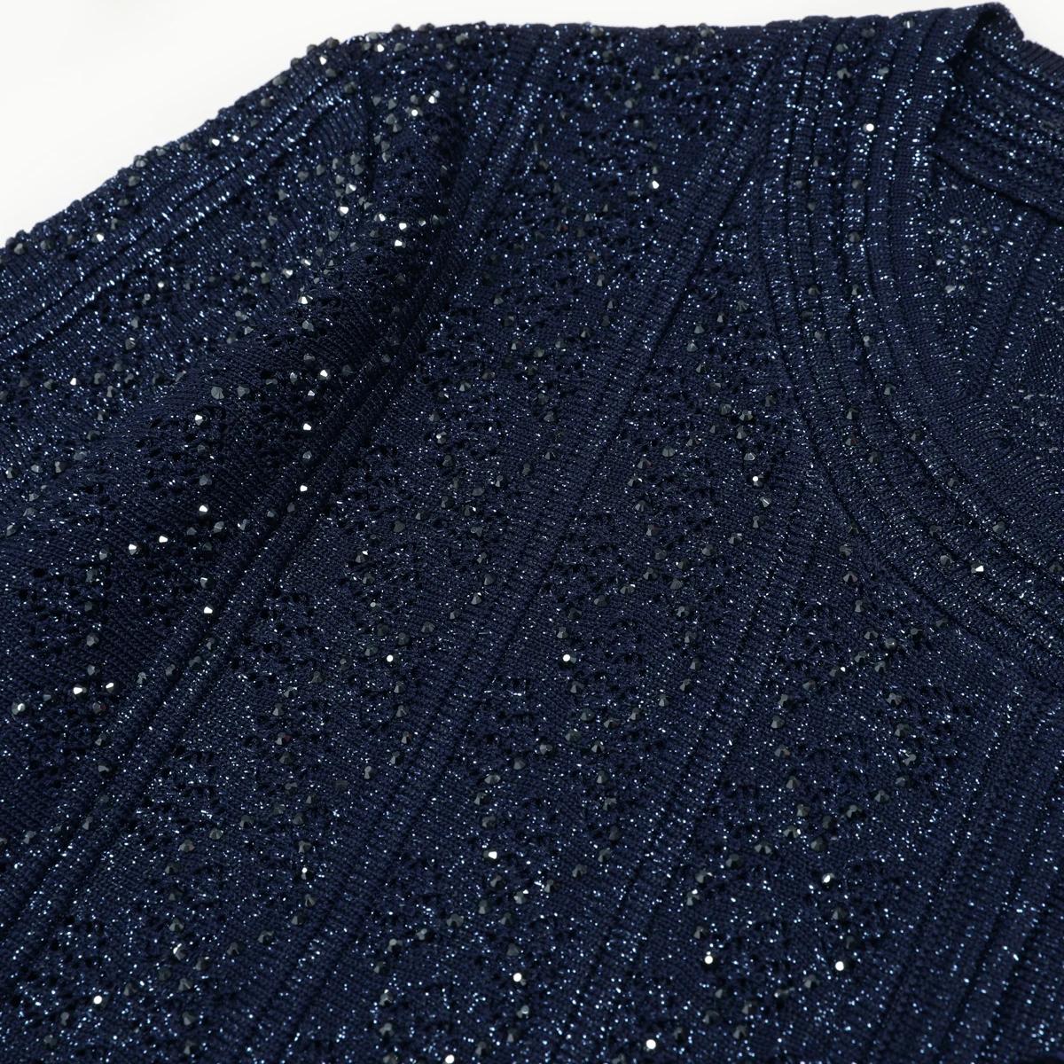 Ensemble femme haut et jupe en tricot élastique de luxe, style féminin, manches longues, nouvelle co