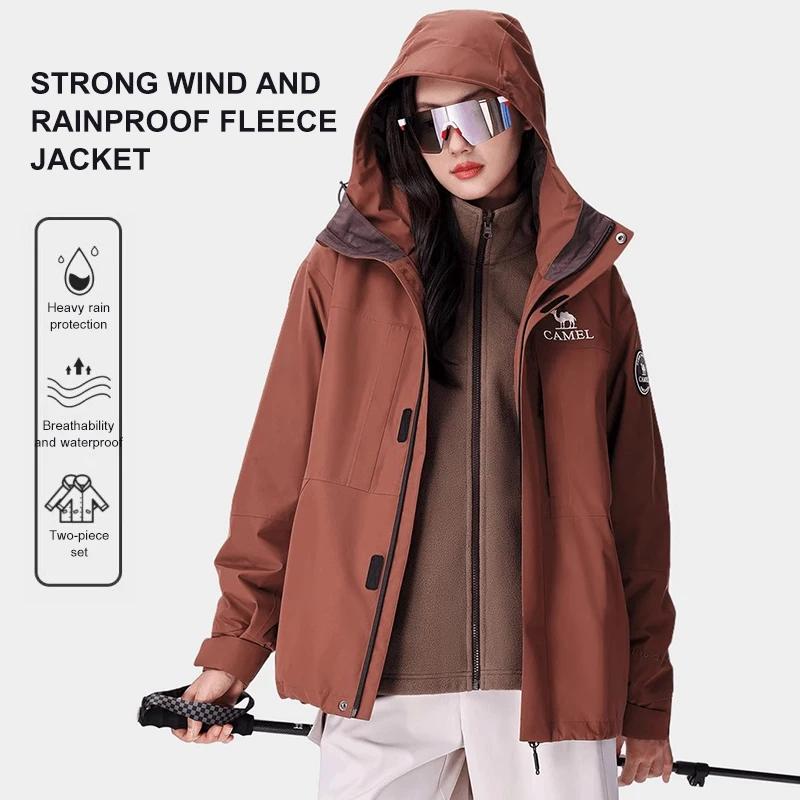 GOLDEN CAMEL-Veste de Randonnée Imperméable et Chaude pour Homme et Femme, Combinaison d'Alpinisme, 