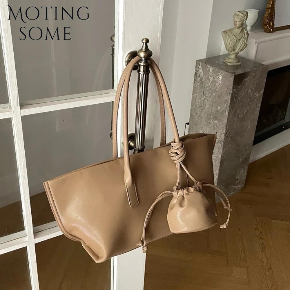 Motingsome grande capacité femmes sac nouveau luxe en cuir véritable sac à main et sac à main pochet