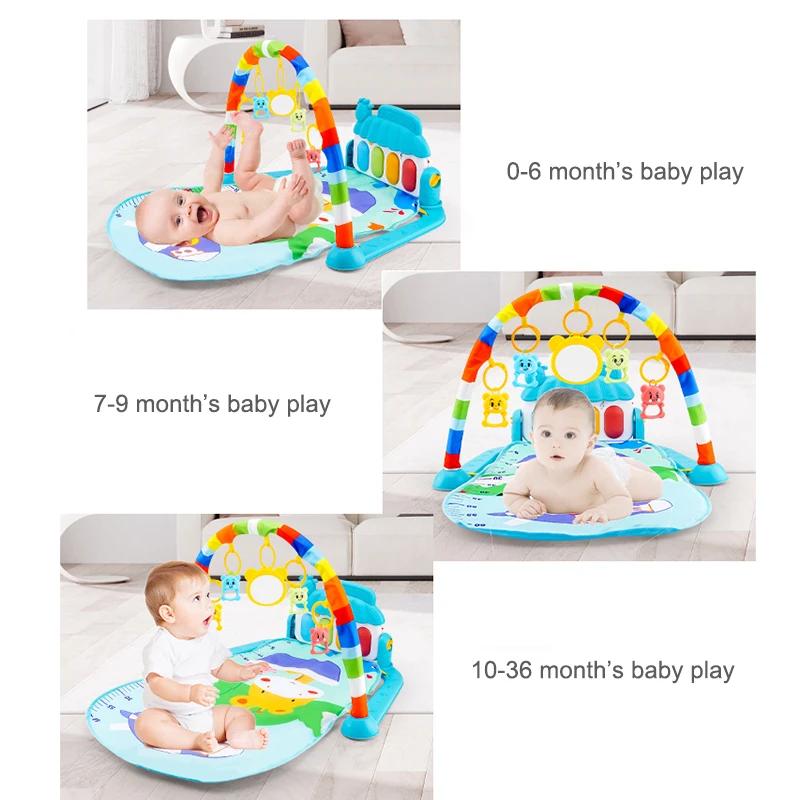 Tapis de jeu Musical pour bébé, support de gymnastique, tapis de jeu pour enfant, Puzzle, clavier de