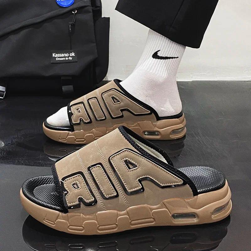 Pantoufles pour hommes Sandales souples Chaussures d'extérieur légères Tongs confortables à la mode 
