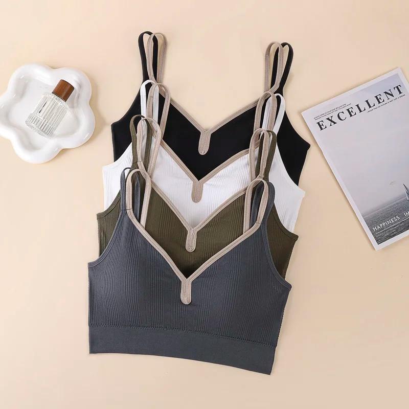 Soutien-gorge sport femme sans coutures - Brassière yoga anti-transpiration push-up pour fitness