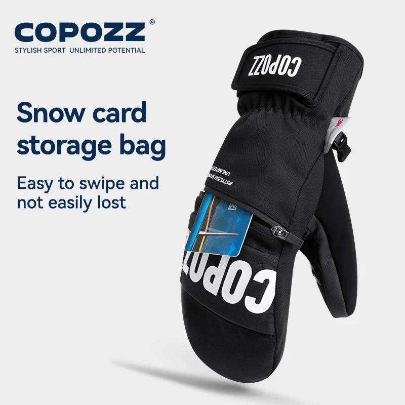 COPOZZ nouvelle mise à niveau épaissir gants de Ski hiver hommes femmes 3M Thinsulate gants de Snowb