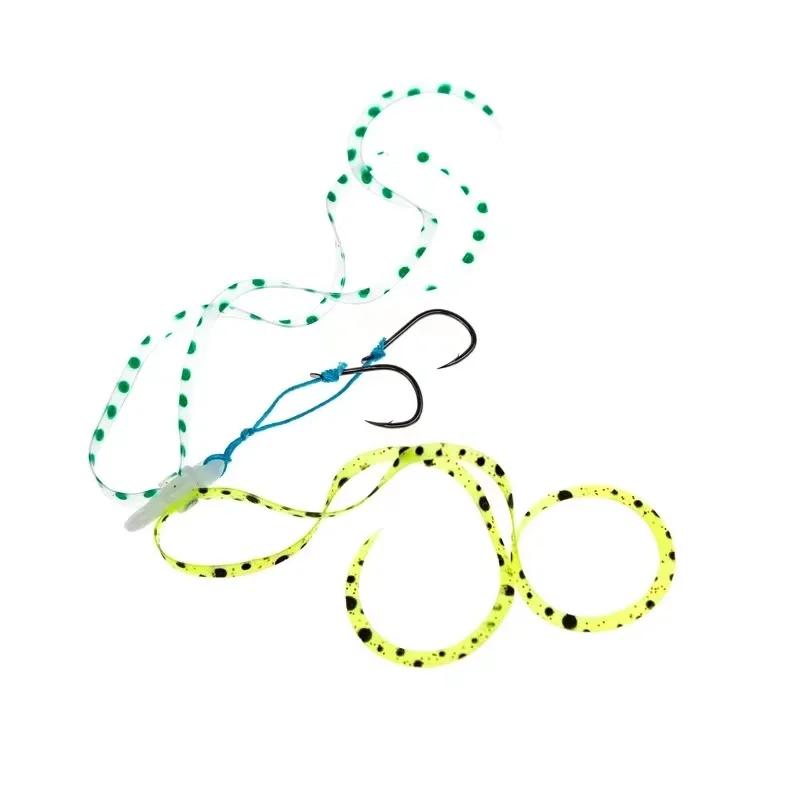 50pcs jupe en Silicone crochet d'assistance crochet de gabarits crochet de pêche en mer tête de gaba