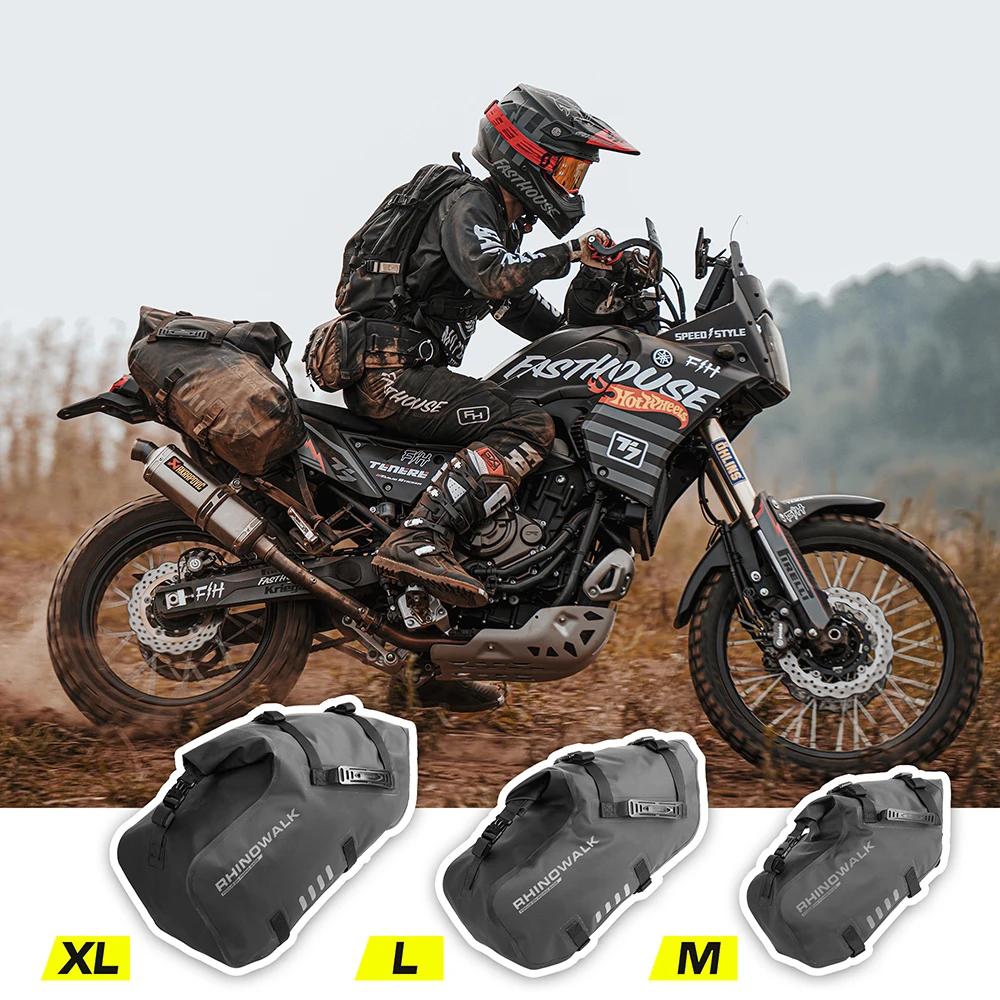 Rhinowalk sac de moto 100% étanche 18L/28L/48L grande capacité 2 pièces ajustement universel moto sa
