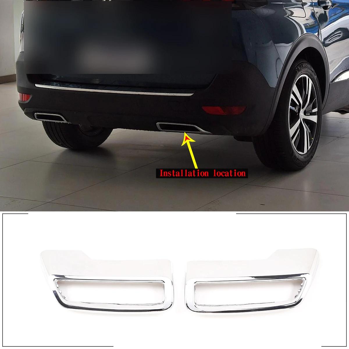 Pour Peugeot 3008 4008 5008 2017-22 voiture arrière d'échappement tuyau d'échappement silencieux fin