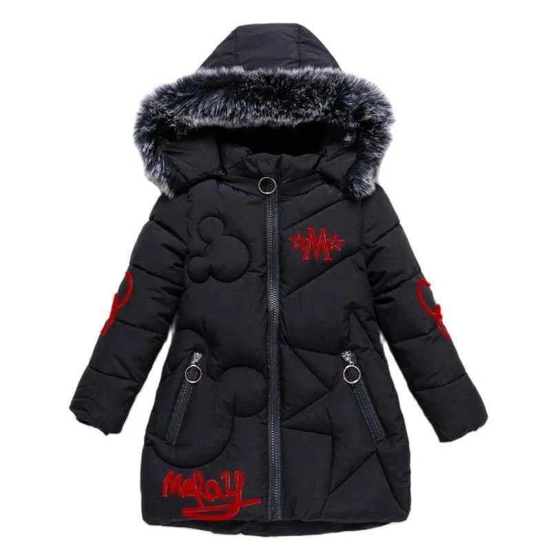 Vestes d'hiver grande taille pour filles, manteau de noël épais, à capuche, fermeture éclair, vêteme
