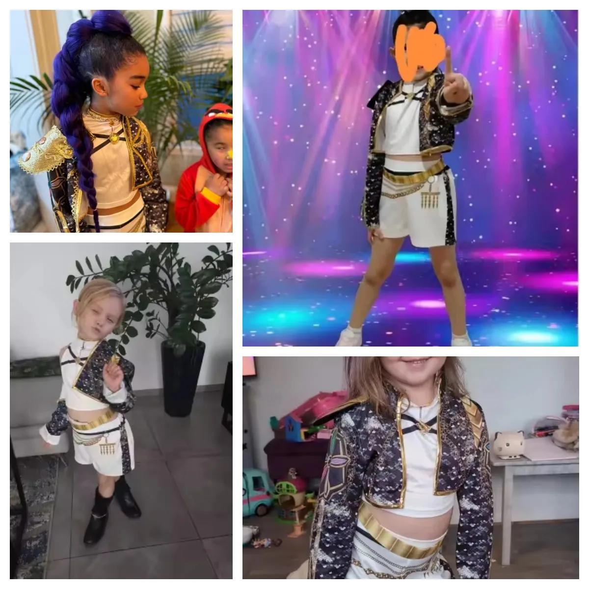 Vente chaude 2PS Costume de dessin animé pour enfants mode coréenne Cosplay Costume de danse Costume