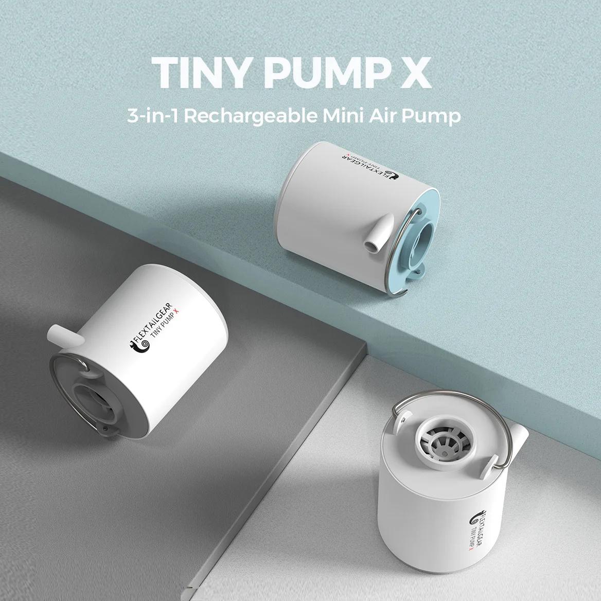 FLEXTAIL TINY PUMP X - Pompe à air de camping portable avec batterie de 1300 mAh rechargeable pour f