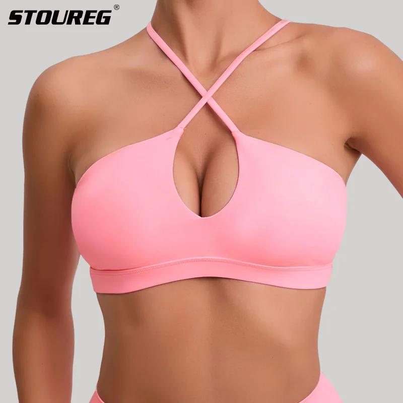 STOUREG beau dos soutien-gorge de sport pour femmes gymnastique Yoga soutien-gorge dos croisé course