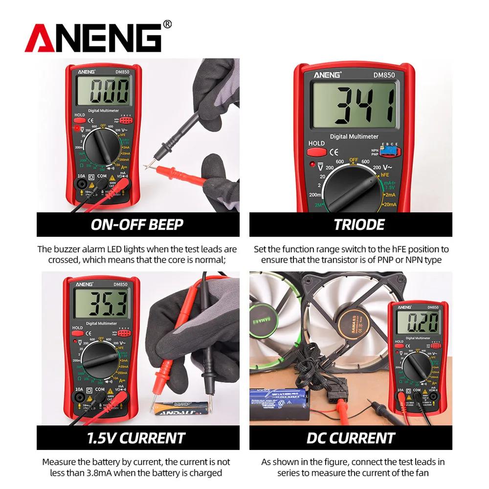 ANENG DM850 multimètre numérique professionnel automatique 1999 points testeur de tension AC/DC auto