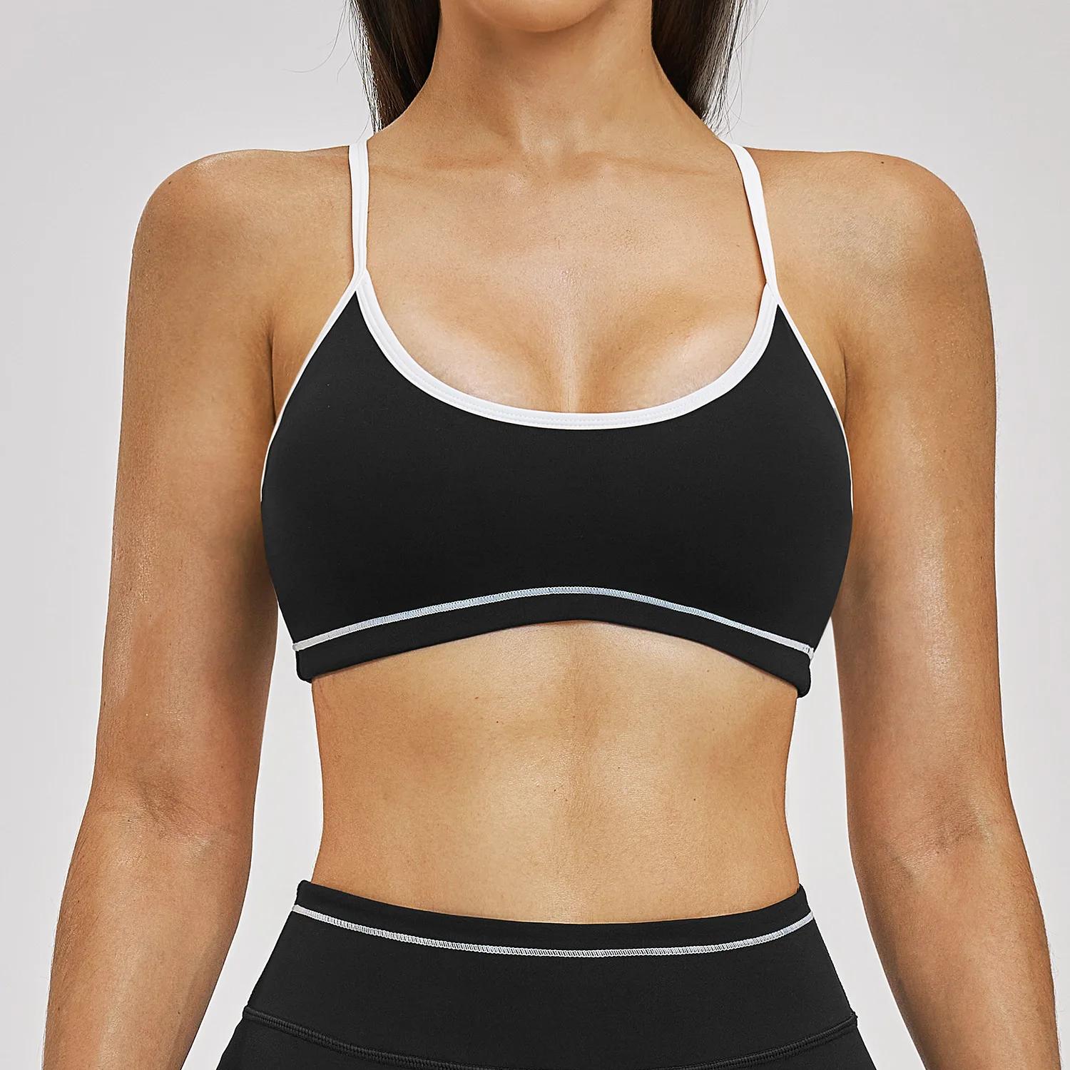 Soutien-gorge de sport pour femme, haut d'entraînement, sous-vêtement de gym, soutien-gorge de cours