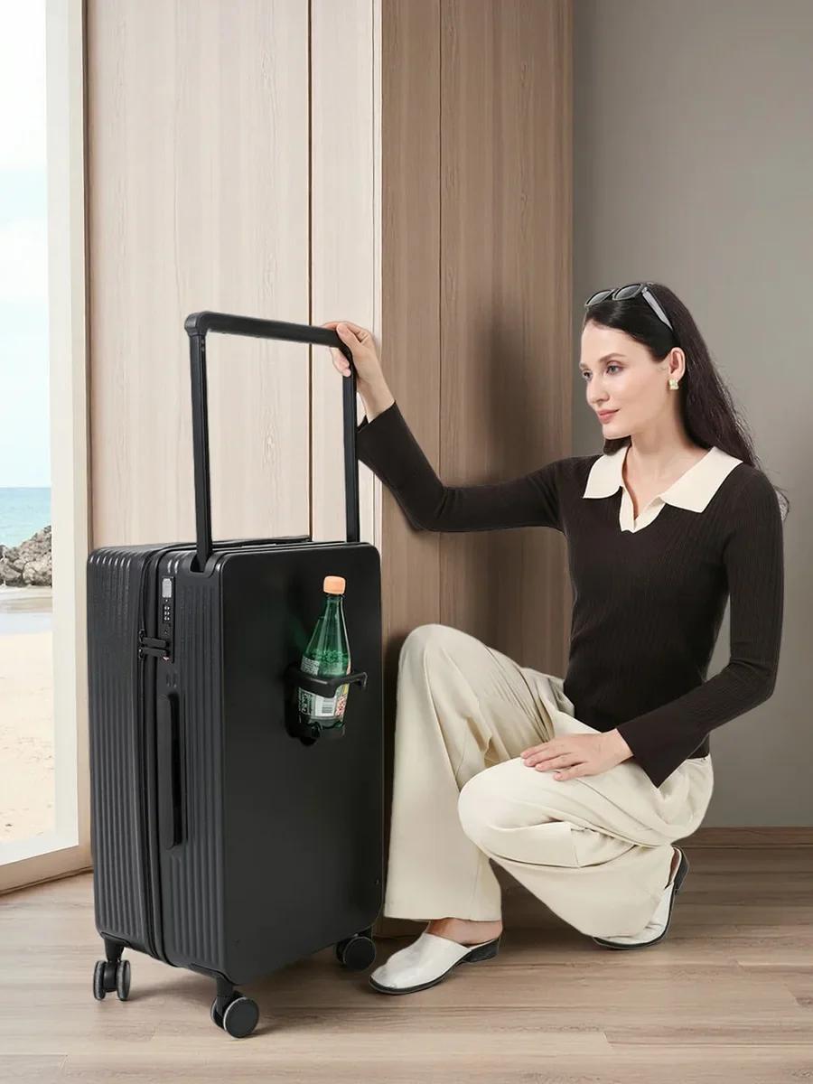 Ensemble de bagages 20+14"24+14" avec USB et porte-gobelet TSA Lock 360 °   Roues crochet de pied su