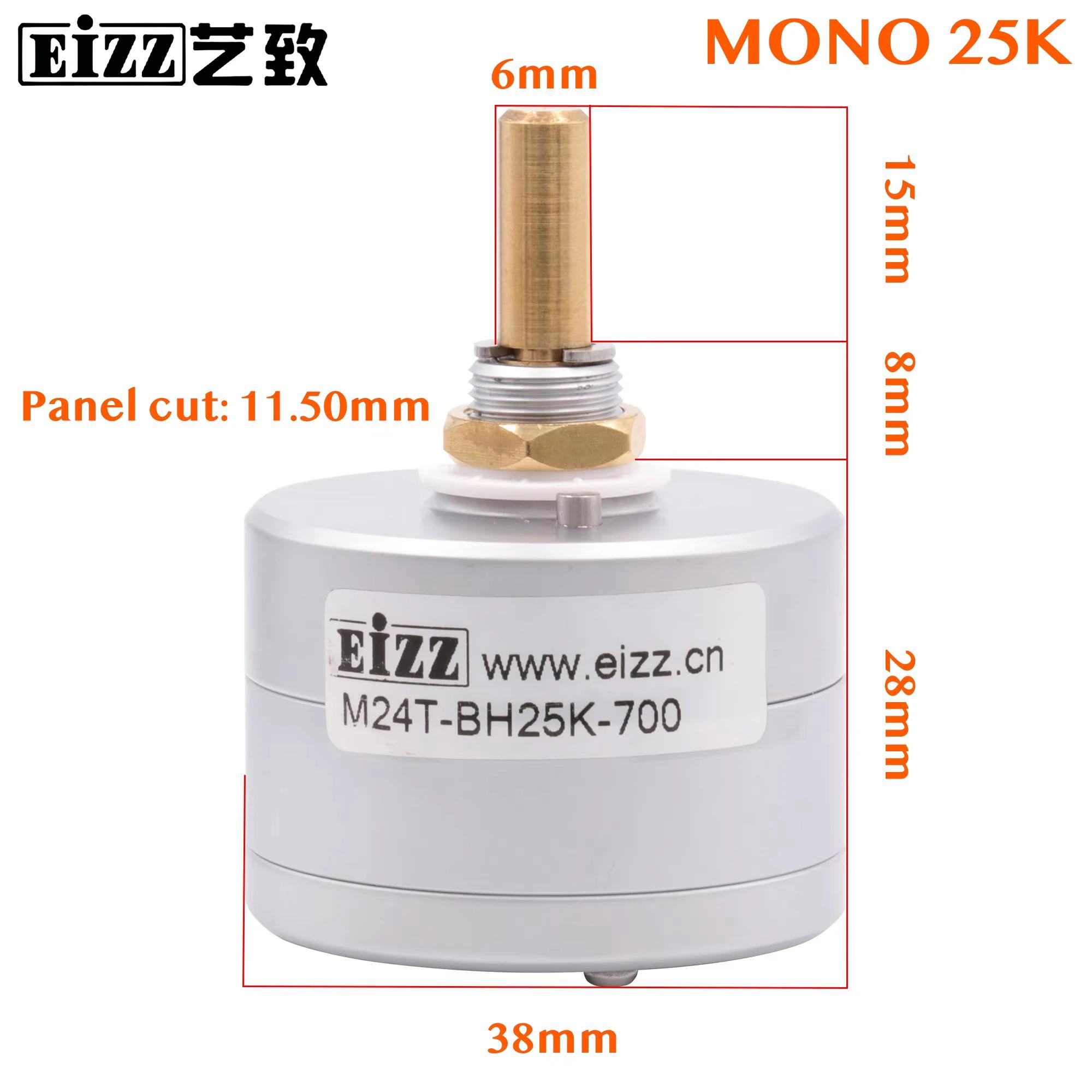 EIZZ-Potentiomètre de Volume Mono Stéréo Haut de Gamme, 10K, 25K, 50K, 100K, 250K, 24 Étapes, Atténu
