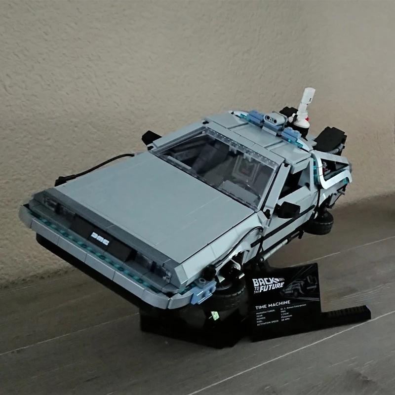 Nouveau présentoir MOC ensemble de briques adapté pour 10300 retour vers le futur Machine de temps v