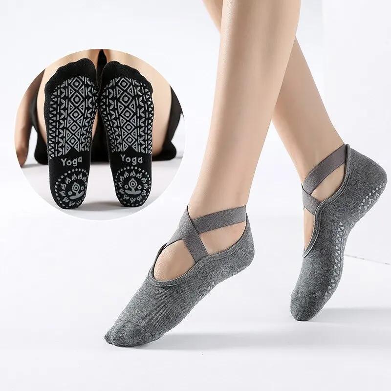 Chaussettes Pilates yoga femmes coton respirant haute qualité fitness danse ballet sport