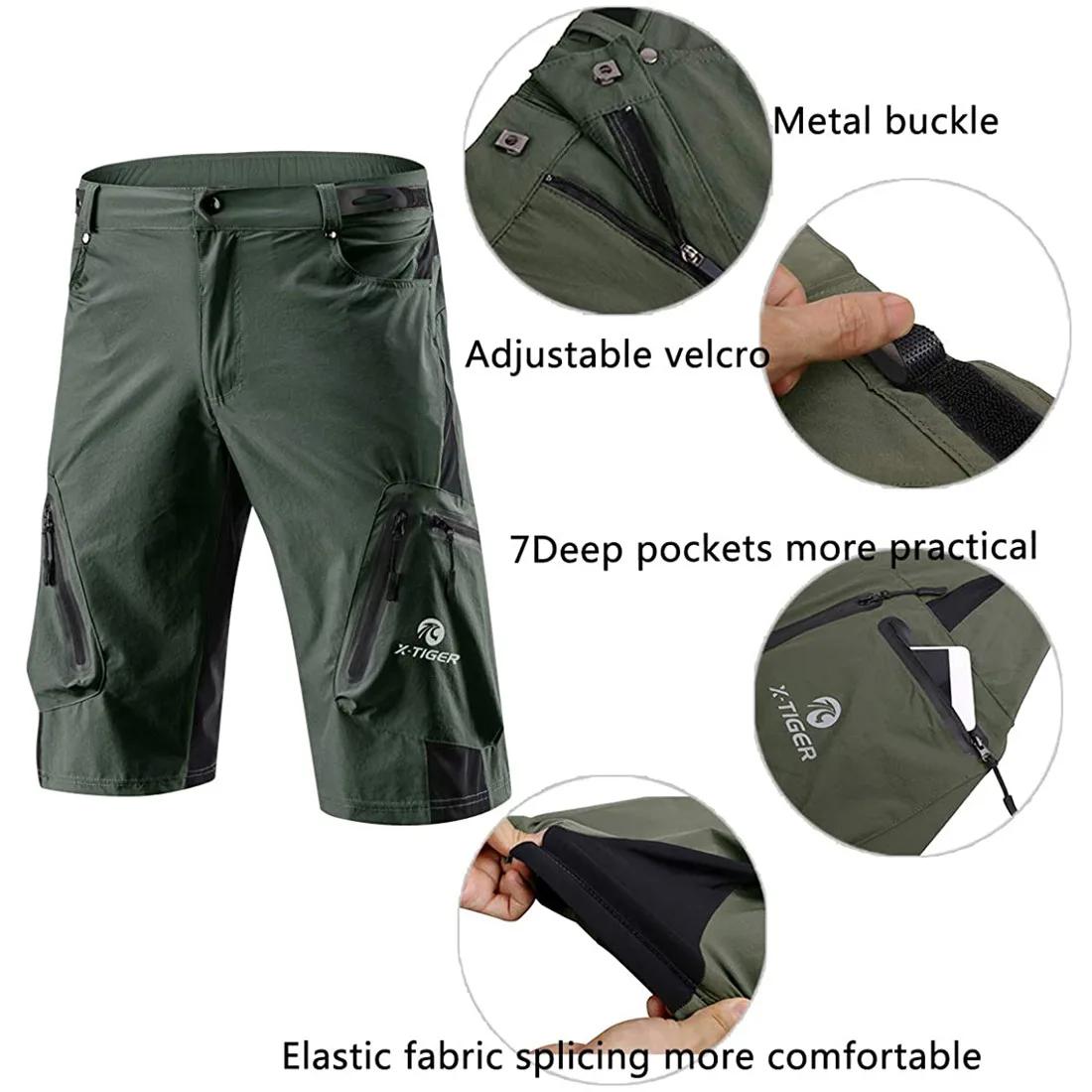 X-tiger – Short de vélo pour hommes, pantalon coupe ample, pour Sports de plein air, équitation, cyc