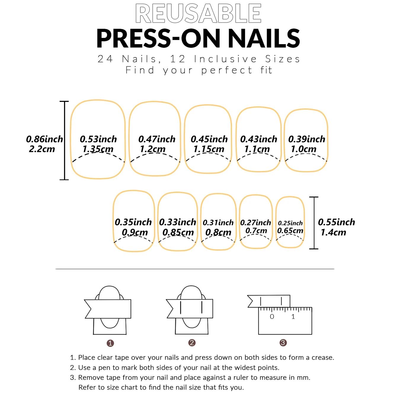 24 pièces ongles d'amour courts français dégradé avec 1 Gel de gelée et 1 lime à ongles-pour fille m