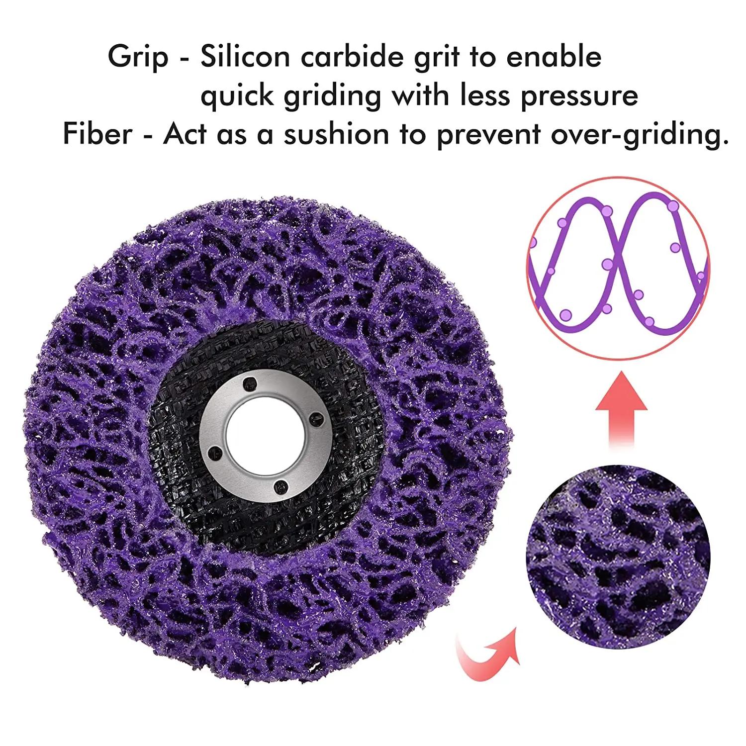 Disque à bande Poly, roue Abrasive, dissolvant de peinture, meules propres pour motos, meuleuse d'an
