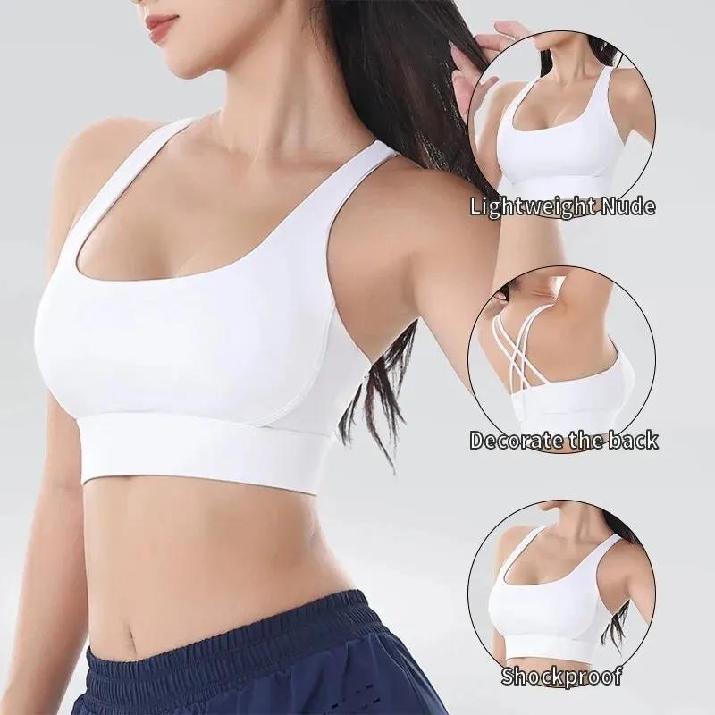 Soutien-gorge en nylon respirant pour femme, haut sexy, soutiens-gorge de yoga, sous-vêtements de sp