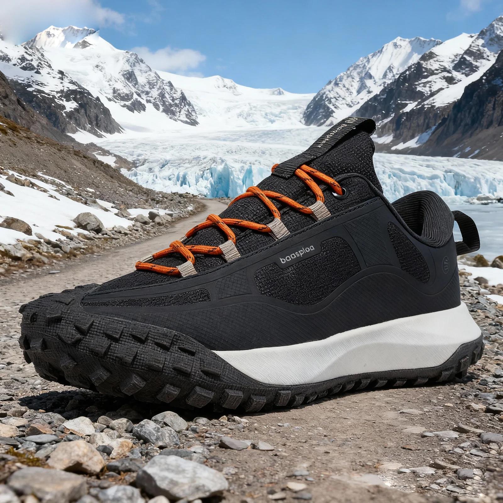 Baasploa hommes chaussures de randonnée décontracté léger à lacets chaussures de marche mâle en plei