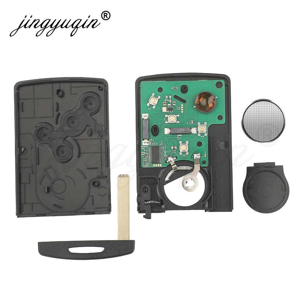 Jingyuqin 433MHz 4A PCF7953 puce clé de voiture carte à puce pour Renault Clio IV Captur passif sans