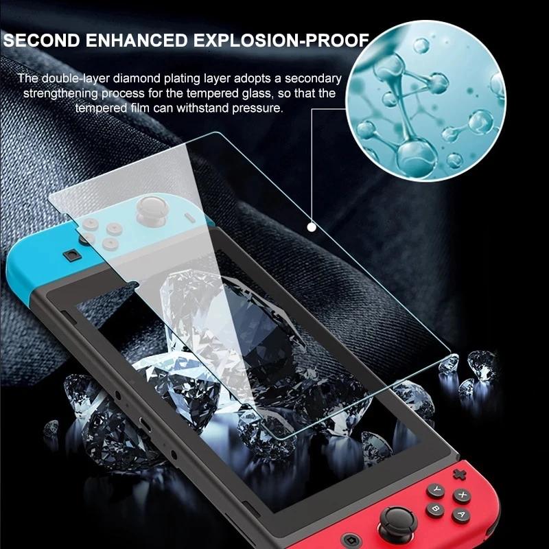3 pièces verre de protection pour nintendo Switch protecteur d'écran en verre trempé pour Nintendos 