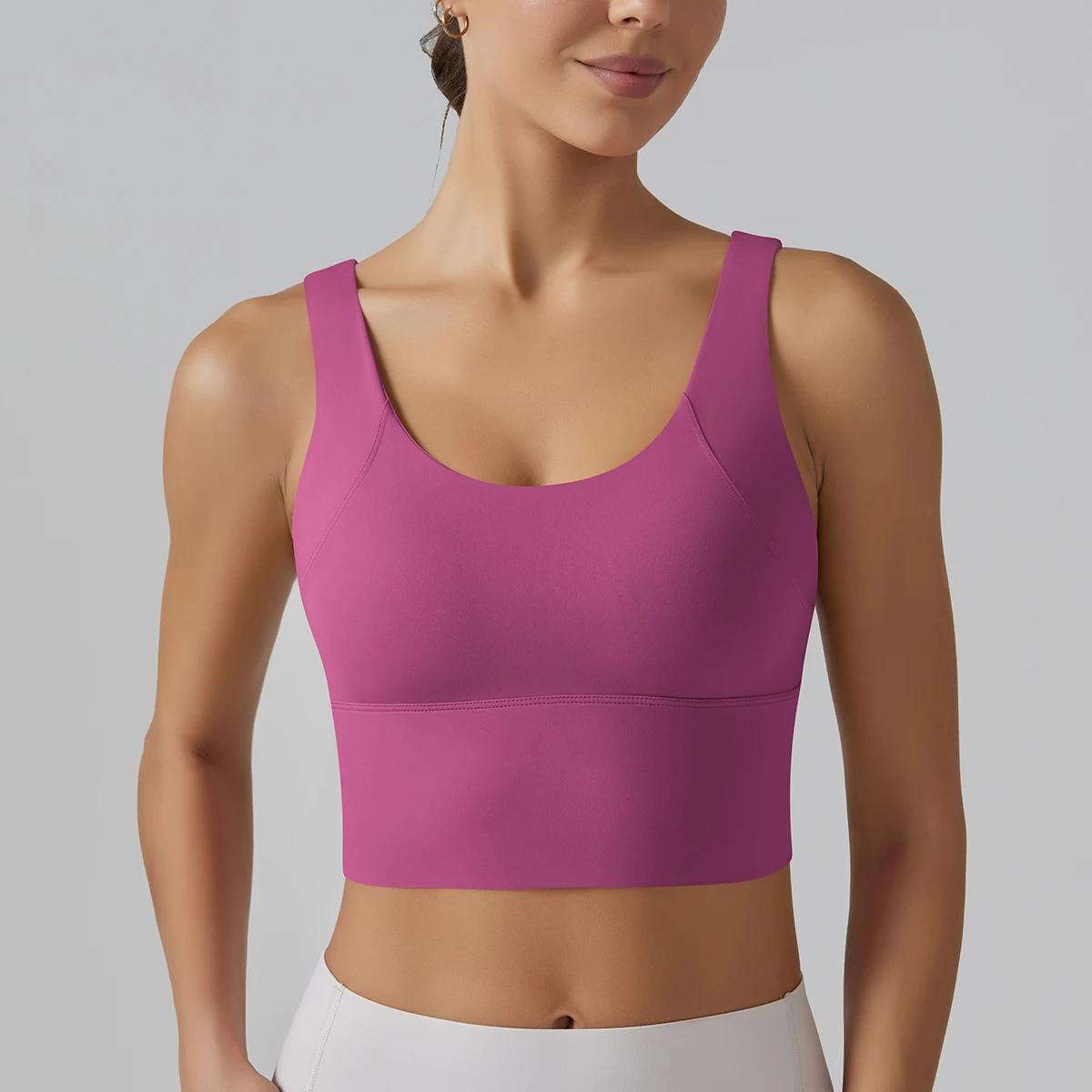 Débardeur yoga été sexy pour femmes - Soutien-gorge sport Push Up fitness course gym sous-vêtements