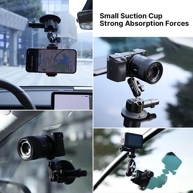Ulanzi – support de caméra d'action pour téléphone de voiture, pompe à main, ventouse 360 °   1/4" r