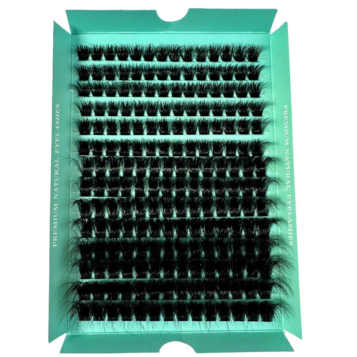 160D 8-20mm 5D moelleux épais doux individuel bricolage grappes Extension de cils D Curl 280 pièces 